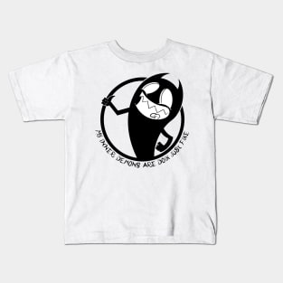 It's a New Year and My Inner Demons are Doin Just Fine B&W Kids T-Shirt